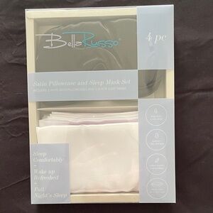 Bella Russo Satin Pillowcase and Sleep Mask Set